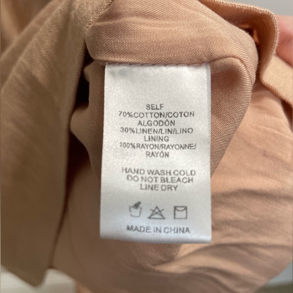 NEW! Sunday in Brooklyn Anthropologie - XXS Blush Colored Linen Dress - Picture 10 of 11